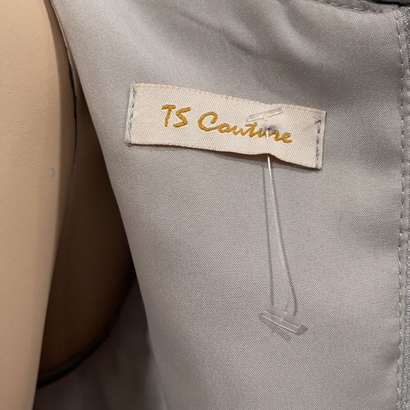 Sequin Sparkling Silver Metallic Formal Gown - Picture 13 of 16